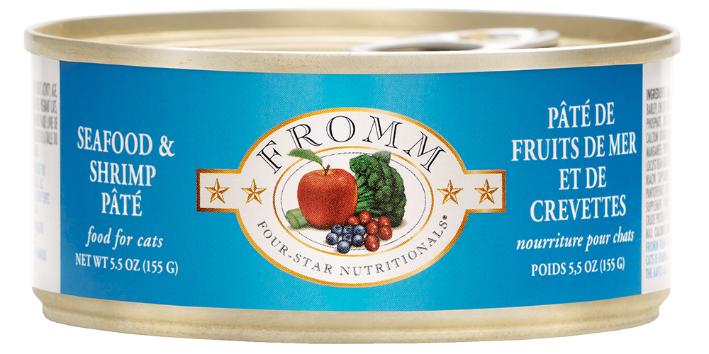 Fromm Family Pet Food Four-Star Nutritionals Seafood & Shrimp Pate Wet Cat Food - 5.5oz Can Seafood & Shrimp