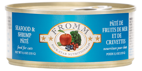 Fromm Family Pet Food Four-Star Nutritionals Seafood & Shrimp Pate Wet Cat Food - 5.5oz Can Seafood & Shrimp