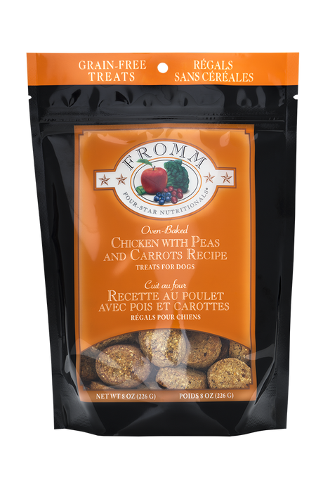 Fromm Family Pet Food Four-Star Chicken with Peas and Carrots Recipe Dog Treats - 8 oz. Chicken / Peas / Carrots