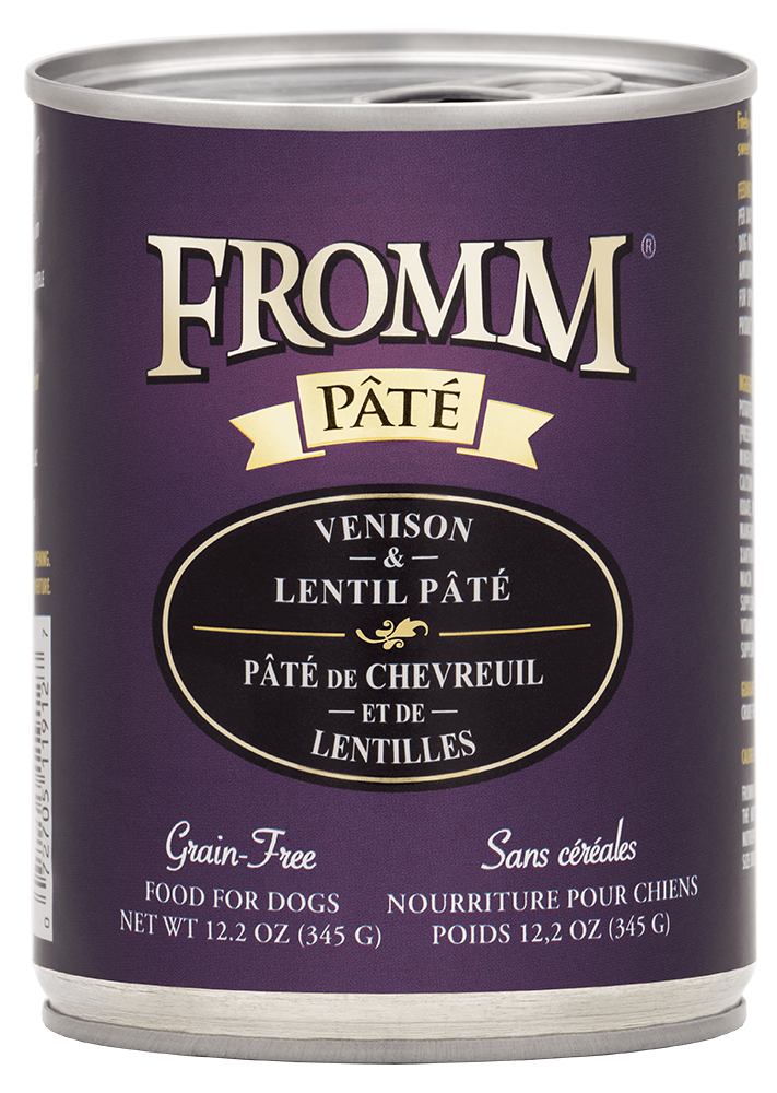 Fromm Family Pet Food Venison & Lentil Pate Wet Dog Food - 12.2 oz. Can Venison & Lentil