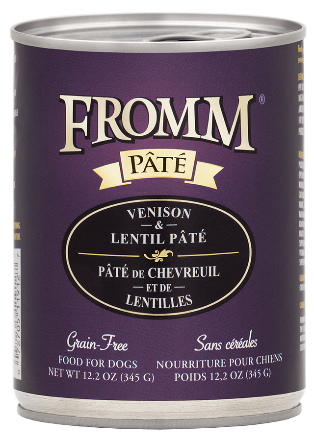 Fromm Family Pet Food Venison & Lentil Pate Wet Dog Food - 12.2 oz. Can Venison & Lentil