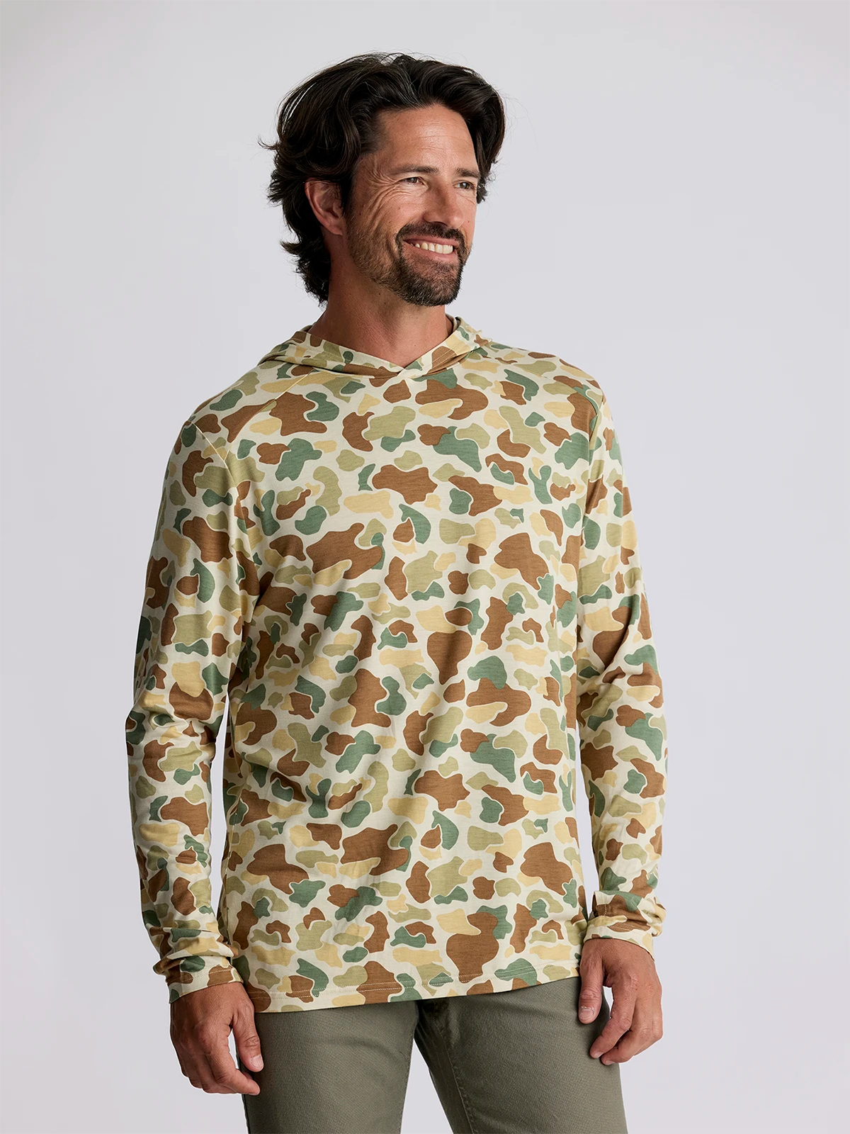 Free Fly Apparel Men's Bamboo Shade Hoodie - Vintage Camo Vintage Camo