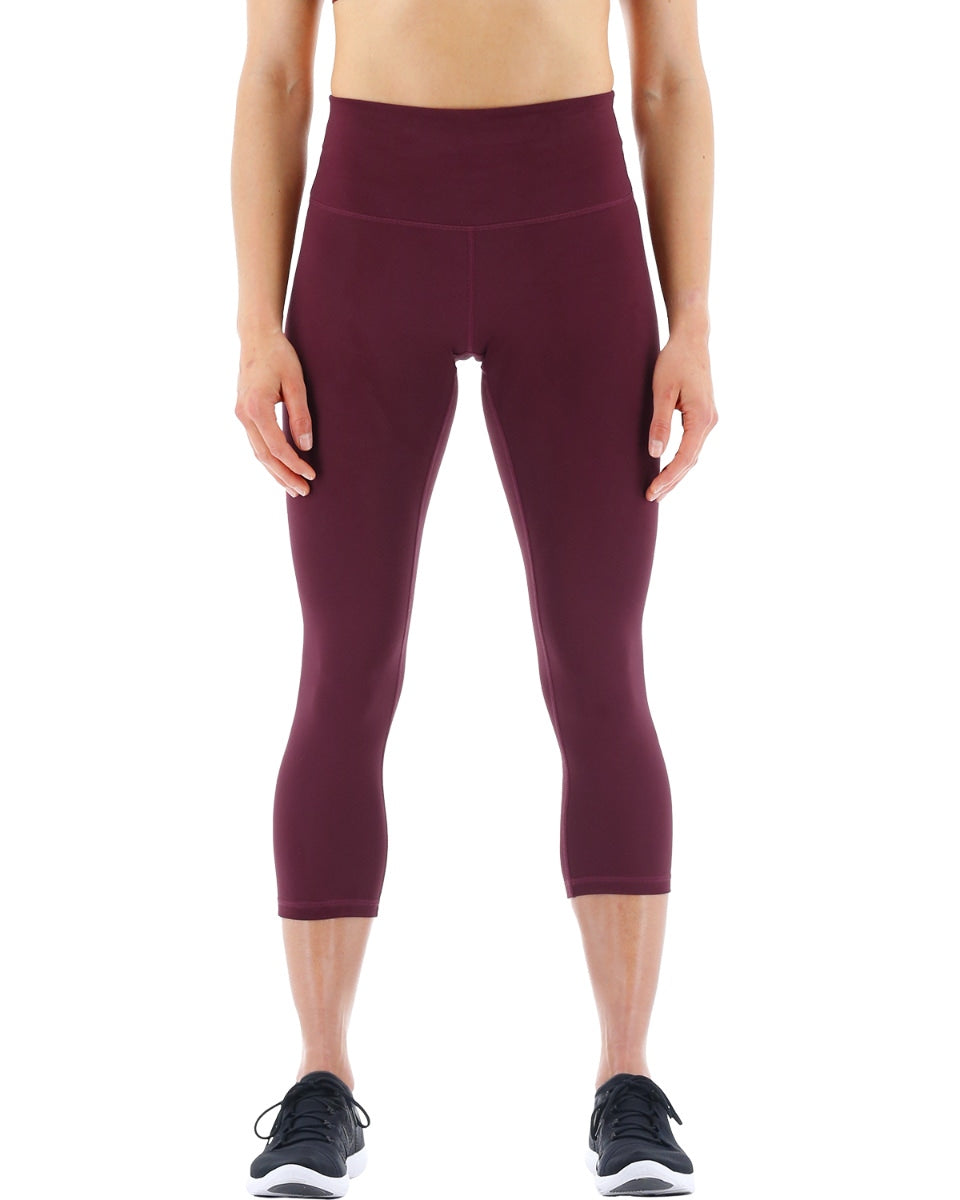 Tyr Women's Base Kinetic High-rise Leggings - Solid Windsor wine