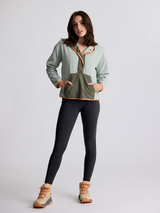 Women's Gridback Fleece Snap Pullover - Desert Sage