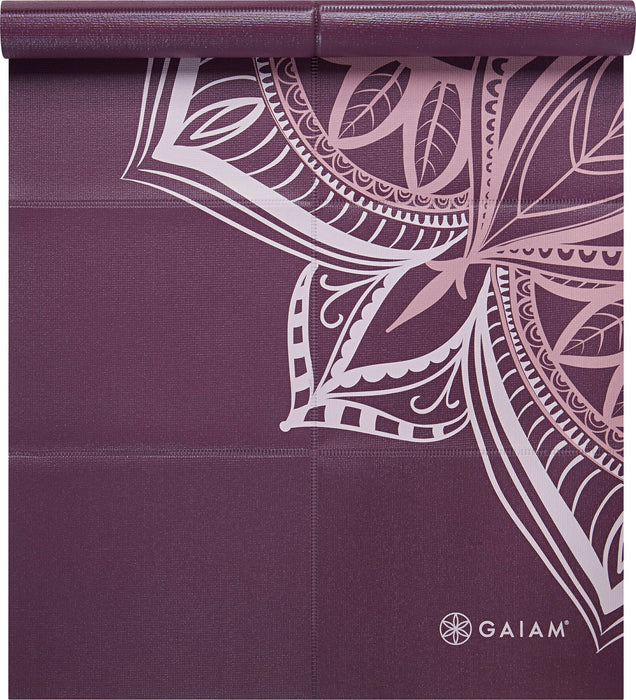Gaiam 2mm Foldable Yoga Mat Cranberry point