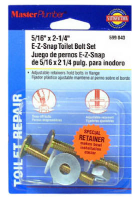 Master Plumber Snap-off Toilet Flange Bolt Set - 2 Pack