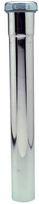 Master Plumber 1-1/2 X 12 In. Tube Slip Joint & Kitchen Drain Extension Tube - Chrome Plated Brass