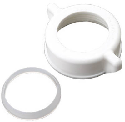 Master Plumber 1-1/4 In. Plastic Slip Joint Nut & Washer White