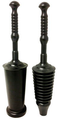 Master Plumber High-efficiency Toilet Plunger Black