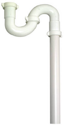 Master Plumber 1-1/2 In. Lavatory/kitchen Floor Drain Trap - White Plastic