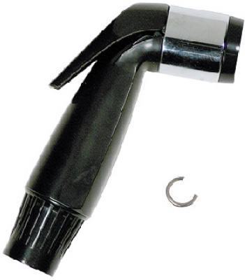 Master Plumber Plastic Spray Head For Kitchen Sink - Black/chrome Finish Black
