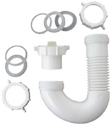 Master Plumber 1-1/2 In. J Bend Flexible Drain With Hi-line Adapter