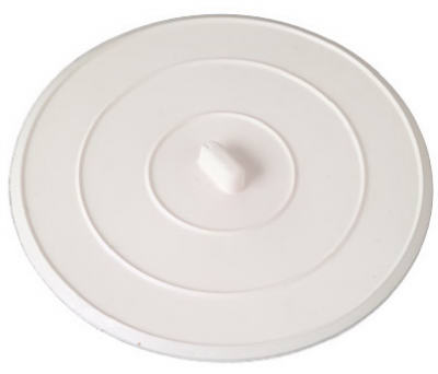 Master Plumber Rubber Flat Suction Sink Stopper - White