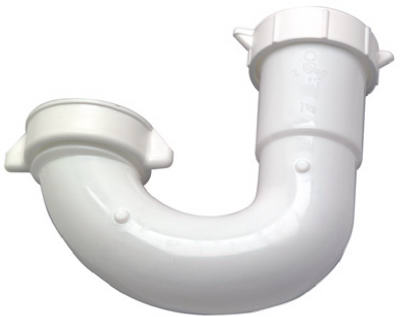 Master Plumber 1-1/4 In. Plastic Tube Slip Joint Lavatory Drain J Bend