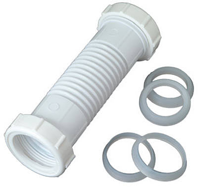 Master Plumber Flexible Lavatory/kitchen Drain Coupling White