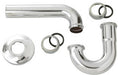 Master Plumber 1-1/2 In. Tube Chrome Kitchen Wall Drain P Trap - Chrome Plated Brass
