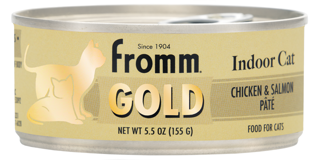 Fromm Family Pet Food Indoor Gold Chicken & Salmon Pate Wet Cat Food - 5.5 oz. Can Chicken & Salmon