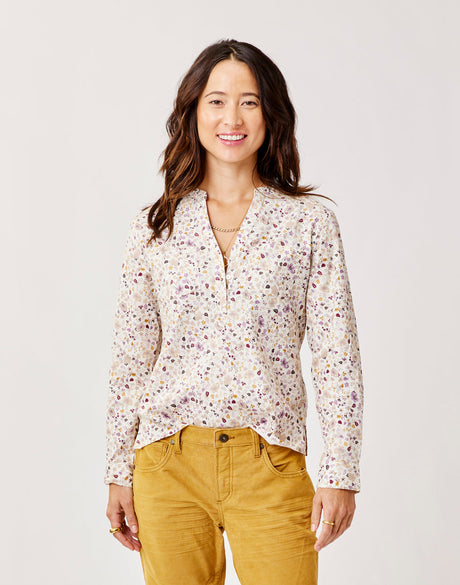 Carve Designs Women's Dylan Twill Shirt Cloud floral