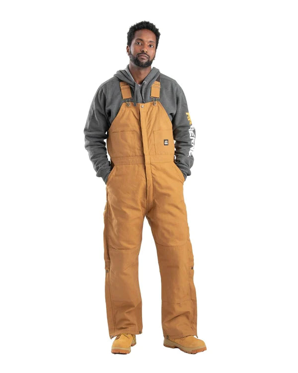 Berne Men's Heritage Insulated Duck Bib Overall Brown