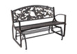 Painted Sky Designs Glider Bench Cast Iron Hummingbird