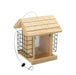Farm Pro Wooden Bird Feeder With 2 Suet Cages Natural