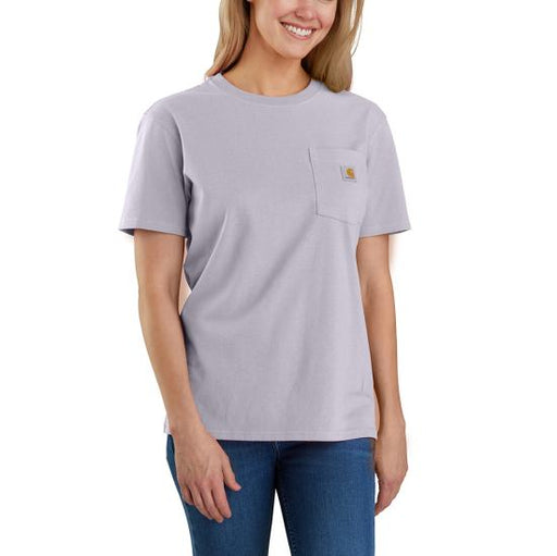 Carhartt Women's Loose Fit Heavyweight Short-Sleeve Pocket T-Shirt - Lilac Haze Lilac Haze