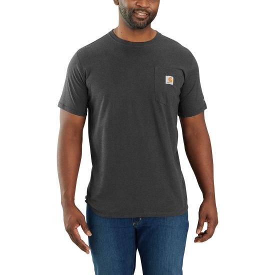 Carhartt Men's Force Relaxed Fit Mid Weight Short-Sleeve Pocket T-Shirt Carbon Heather / REG