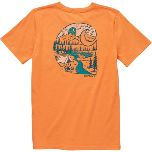 Carhartt Boy's Short Sleeve Outdoor C T-shirt Mock orange