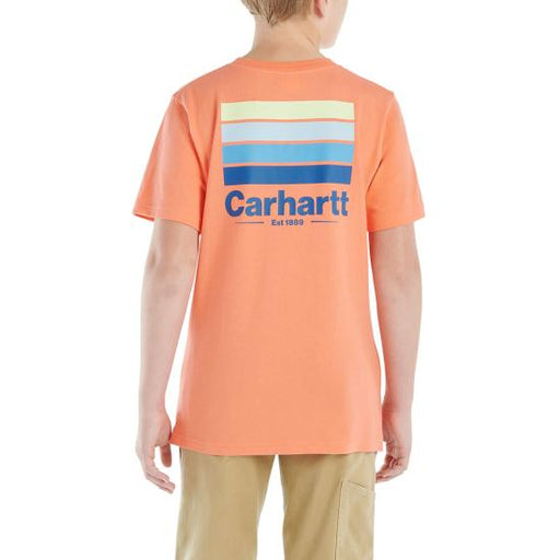 Carhartt Boy's Short Sleeve Color Block T-shirt Living coral