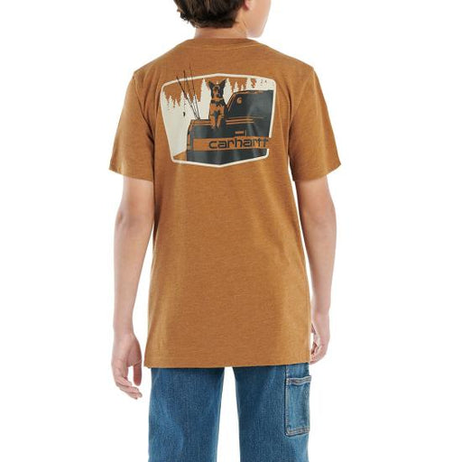 Carhartt Boy's Short Sleeve Fishing Dog T-shirt Carhartt brown
