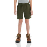 Carhartt Boy's Rugged Flex Loose Fit Ripstop Work Short Olive