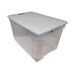 Edge Plastics 40 Quart Latching Storage Tote - Clear / Gray/Clear