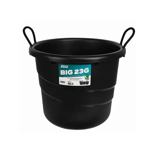 Edge Plastics 23 Gallon Utility Tub - Black Black