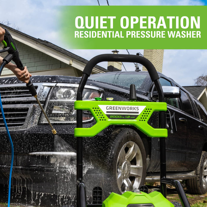 JAXOutdoorGearFarmandRanch 2000 PSI 1.2 GPM Electric Pressure Washer With Surface Cleaner and Foam Cannon