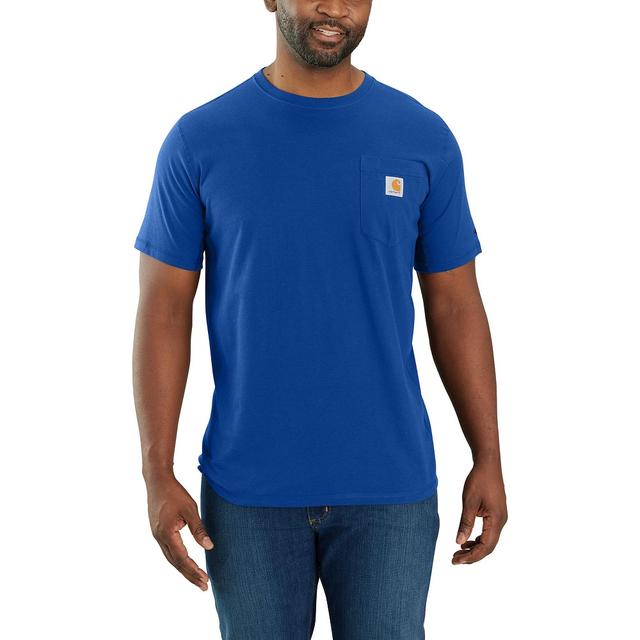 Carhartt Men's Force Relaxed Fit Mid Weight Short-Sleeve Pocket T-Shirt Glass Blue / REG