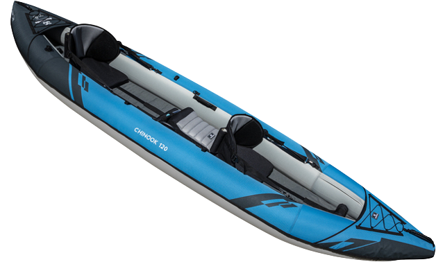 Aquaglide Chinook 120 Inflatable Tandem Kayak With Pump Blue