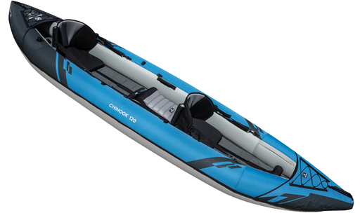 Aquaglide Chinook 120 Inflatable Tandem Kayak With Pump Blue