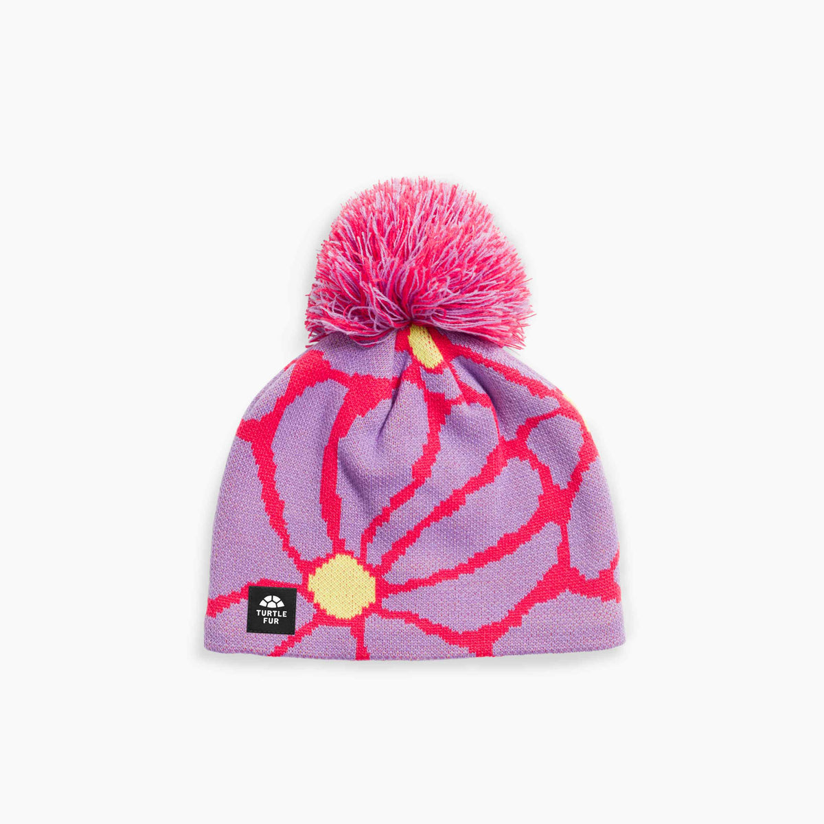 Turtle Fur Bloom Bloom Pom Beanie - Lava Lava