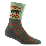 Darn Tough Women's Wild Life Crew Lightweight Lifestyle Sock Forest