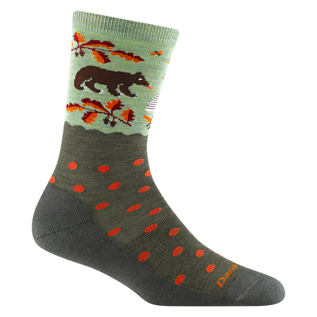 Darn Tough Women's Wild Life Crew Lightweight Lifestyle Sock Forest