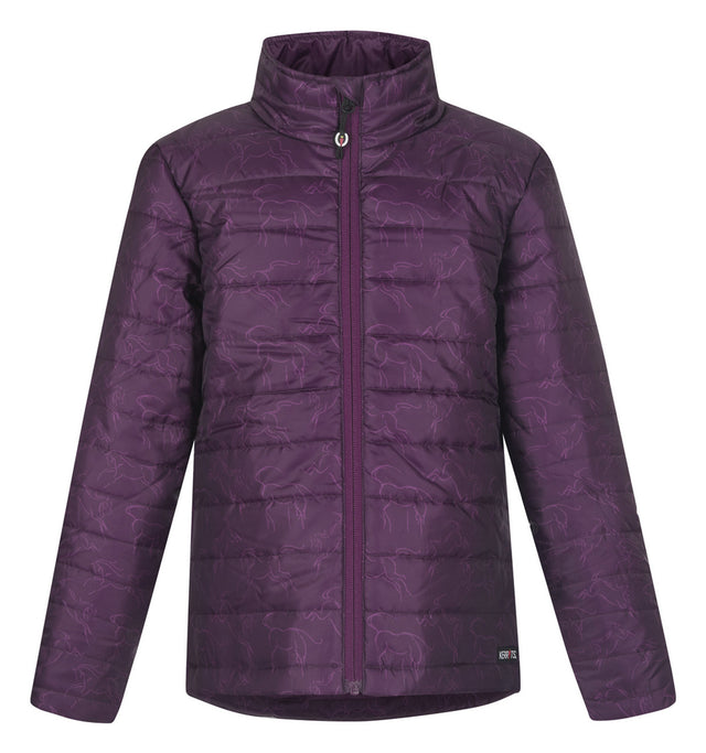 Kerrits Equestrian Apparel Kids Winter Whinnies Quilted Jacket - Raisin Winter Whinnies Raisin Winter Whinnies