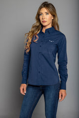 Kimes Ranch Women's Kr Team Shirt Navy