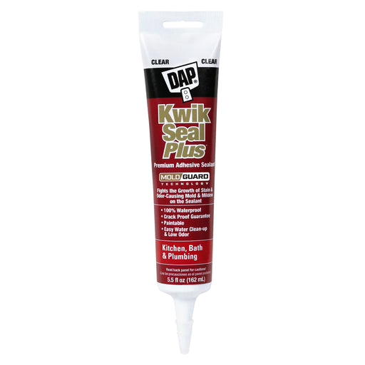 Dap Inc. Kwik Seal Plus Kitchen & Bath Adhesive Sealant - Clear 5.5 oz. / Clear