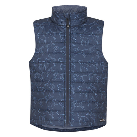 Kerrits Equestrian Apparel Kids Winter Whinnies Quilted Vest Admiral Winter Whinnies