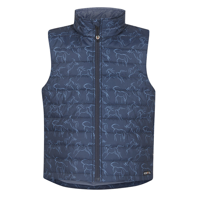 Kerrits Equestrian Apparel Kids Winter Whinnies Quilted Vest Admiral Winter Whinnies