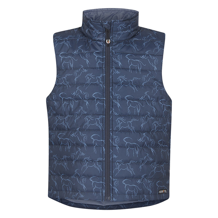 Kerrits Equestrian Apparel Kids Winter Whinnies Quilted Vest Admiral Winter Whinnies