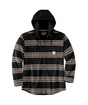 Rugged Flex Relaxed Fit Flannel Fleece-Lined Hooded Shirt Jacket - Carhartt Brown Carhartt Brown /  / REG