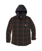 Carhartt Rugged Flex Relaxed Fit Flannel Fleece-Lined Hooded Shirt Jacket - Black Black /  / REG