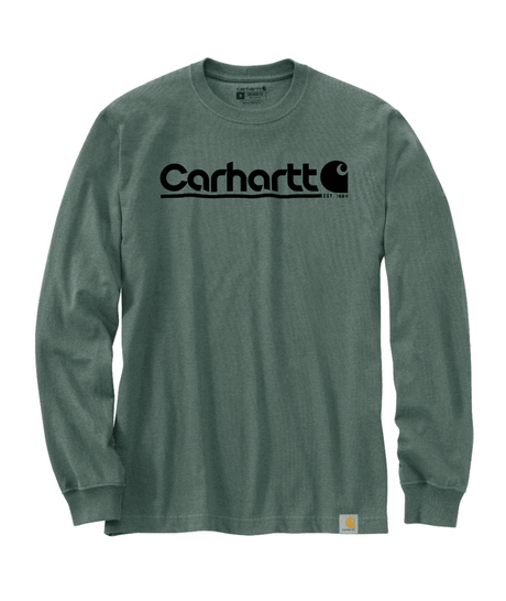 Carhartt Relaxed Fit Heavyweight Long-Sleeve Logo Graphic T-Shirt - Frosted Balsam Frosted Balsam /  / REG