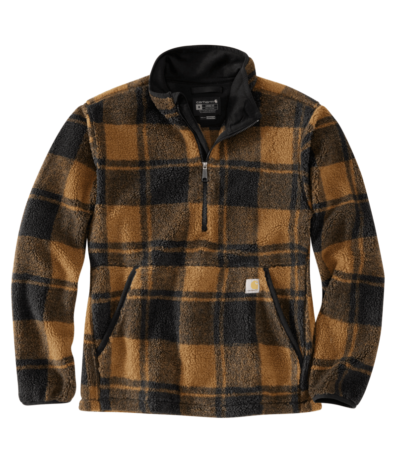 Loose Fit Fleece Pullover - 2 Warmer Rating - Carhartt Brown / Black Plaid Carhartt Brown / Black Plaid /  / REG